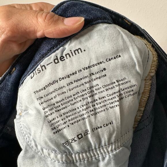 Dish Denim The Straight & Narrow Cotton Blend High Rise Skinny Jeans Women's 29 - Picture 8 of 8